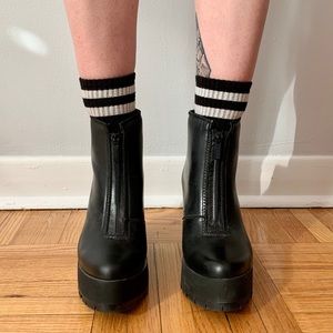 Black Platform Ankle Boot